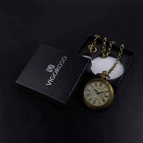 Classic Mechanical Pocket Watch with Chain