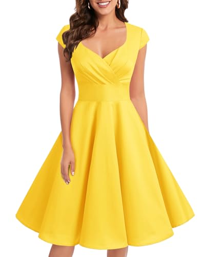 Bbonlinedress Women Short 1950s Retro Vintage Cocktail Party Swing Dresses