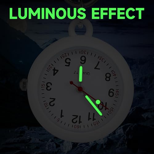 Homoyoyo Clip On Pocket Watch: Nurse Glow Pointer Watch with Clip and Secondary image