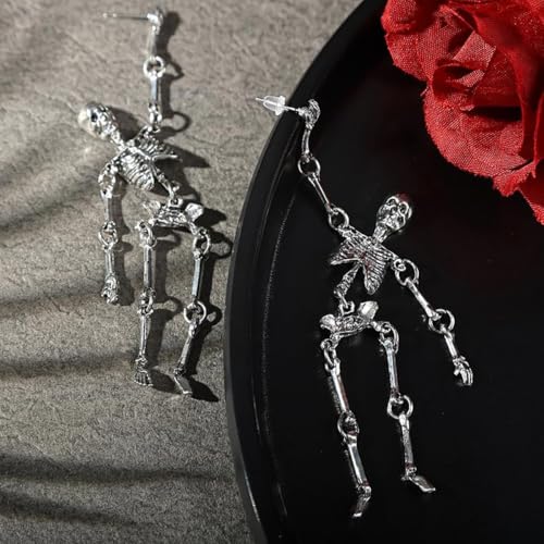 Halloween Skeleton Skull Earrings Jewelry for Women,Punk Party Accessories
