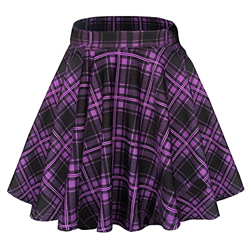 Urban CoCo Women's Basic Versatile Stretchy Flared Casual Mini Skater Skirt