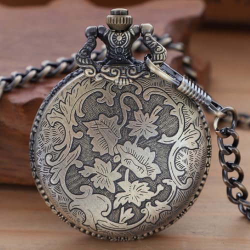 Animal Patch Pocket Watch, Carved Animal Design Patch Pocket Watch for