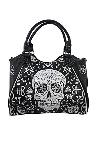 Gothic Rockabilly Skull Pentagram Shoulder Bag