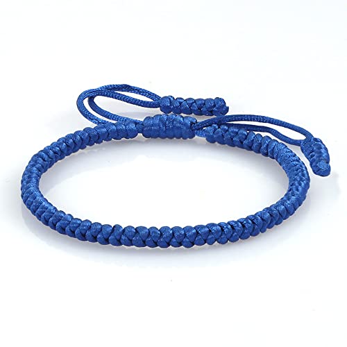 COLORFUL BLING Handmade Tibetan String Bracelet Adjustable Woven Rope Knot Buddhist Kabbalah Protection Lucky Friendship Bracelets for Mens Womens Amulet Gifts
