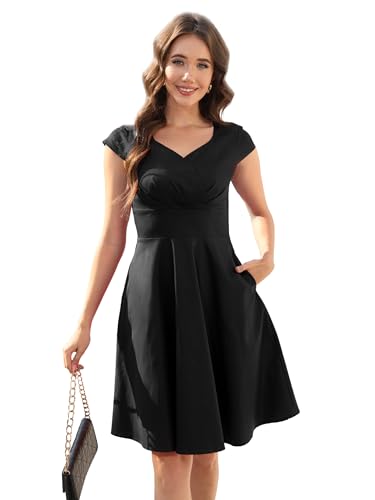 1950s Retro Vintage Elegant Dress with Pockets