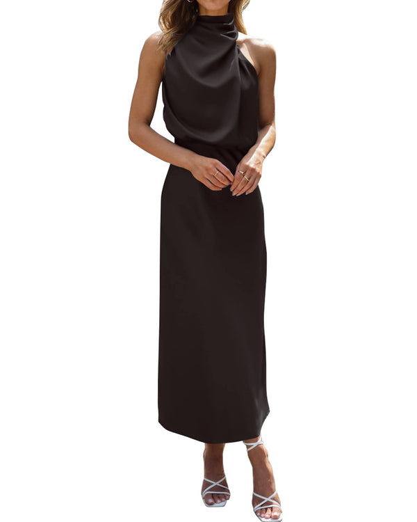 BTFBM Mock Neck Cocktail Dresses for Women Summer