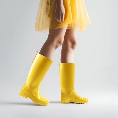 Rain Boots For Women Waterproof Boots, Knee High Rain