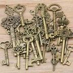 50 Pack Key Charms Steampunk DIY Craft