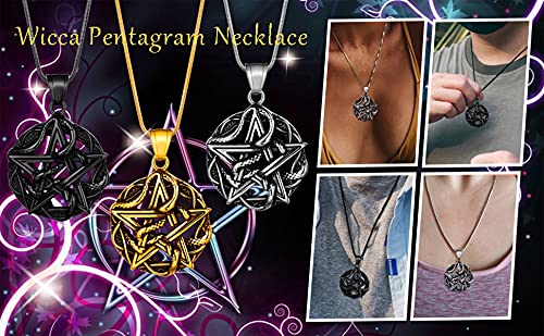 Stainless Steel Pentagram Necklace Tetragrammaton