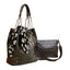 Womens Skull Print PU Leather Hobo Tote Shoulder Bag