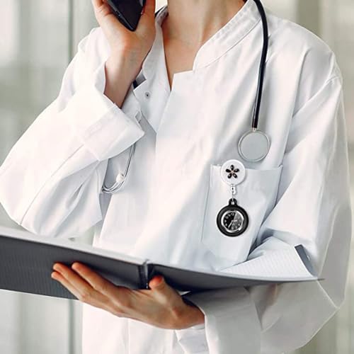 3X Retractable Clip-On Lapel Nurse Watch