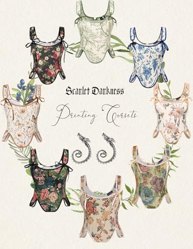 Renaissance Floral Lace-Up Bustier with Zipper