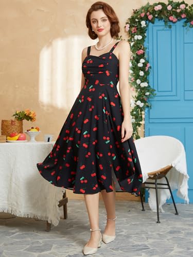 Belle Poque Women's Vintage Midi Tea Party Cocktail Dress