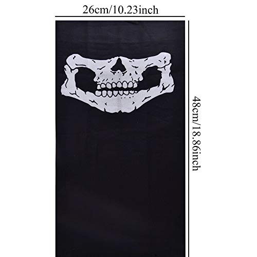 ZKSM 3Pcs Breathable Face Masks Skull Mask Seamless Balaclava Mask Headwear Scarf
