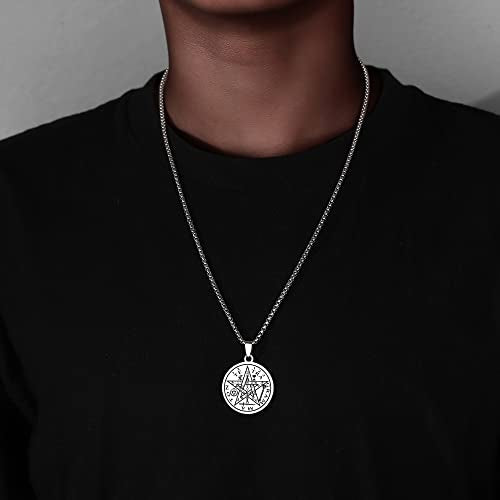 Tetragrammaton Pentacle Necklace for Men
