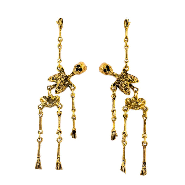 Halloween Skull Bat Dangle Drop Earrings for Women