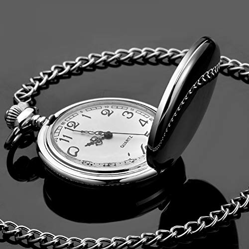 Smooth Vintage Pocket Watch with Chain