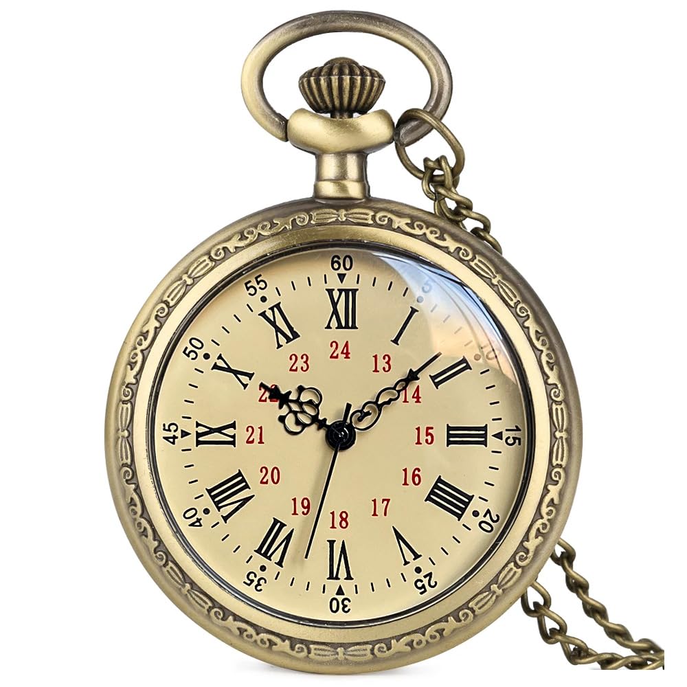 Vintage Pocket Watch with Chain — Unisex