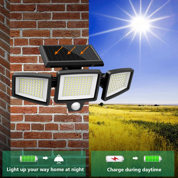 Outdoor Waterproof Solar LED Light for Porches Garages Yard Entrances