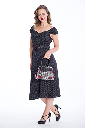Rockabilly Cherry Skulls Kisslock Handbag