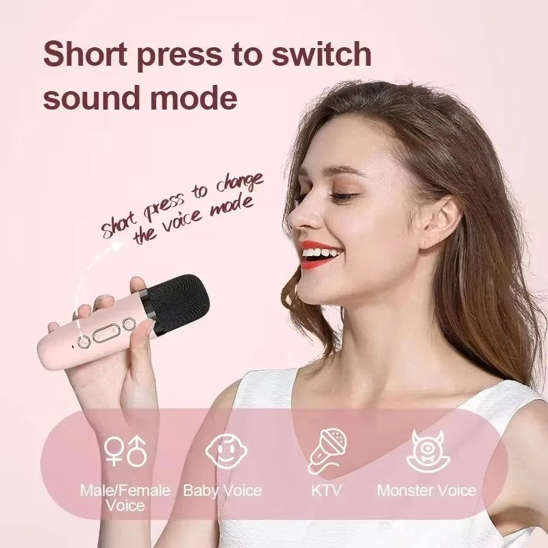 Home Karaoke Machine with Dual Microphones & Bluetooth