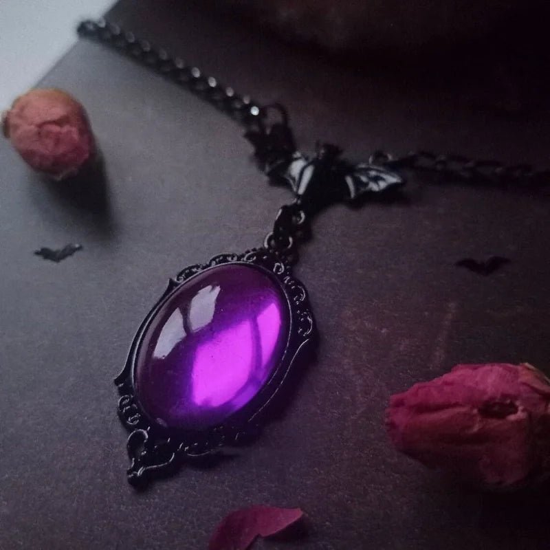 Gothic Vintage Halloween Necklace With Pendant Secondary image