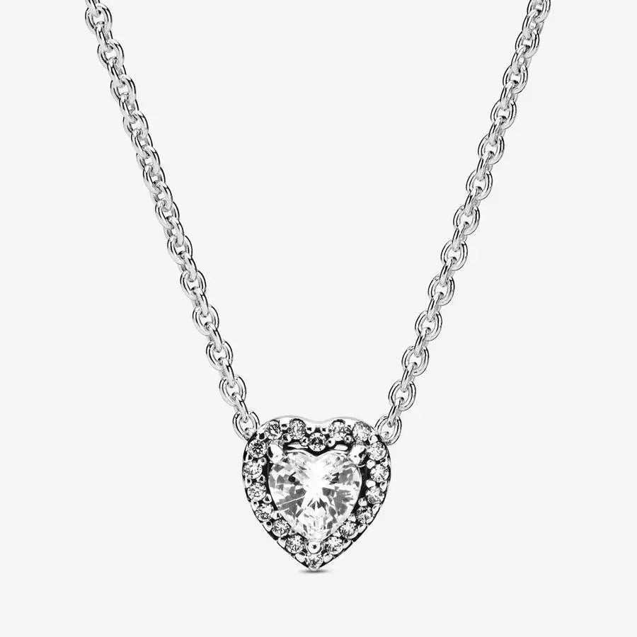 Heart-Shaped Sterling Silver Necklace Secondary image