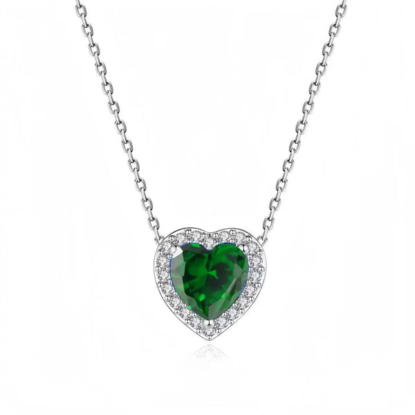 Heart-Shaped Sterling Silver Necklace