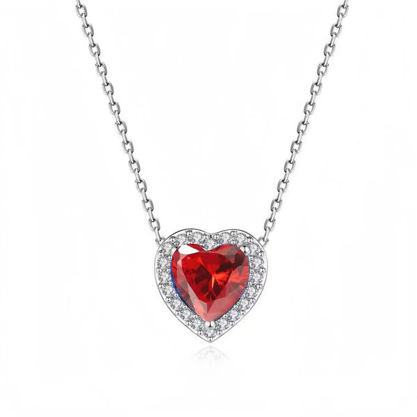 Heart-Shaped Sterling Silver Necklace