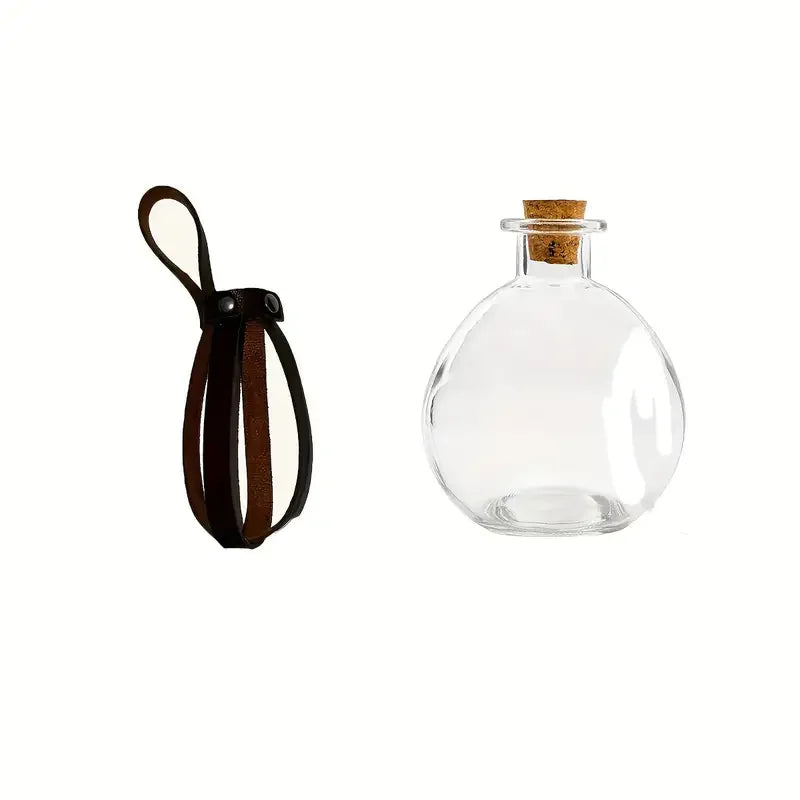 Medieval Potion Bottle Holder - Steampunk Witch Belt Accessory with Glass Bottles
