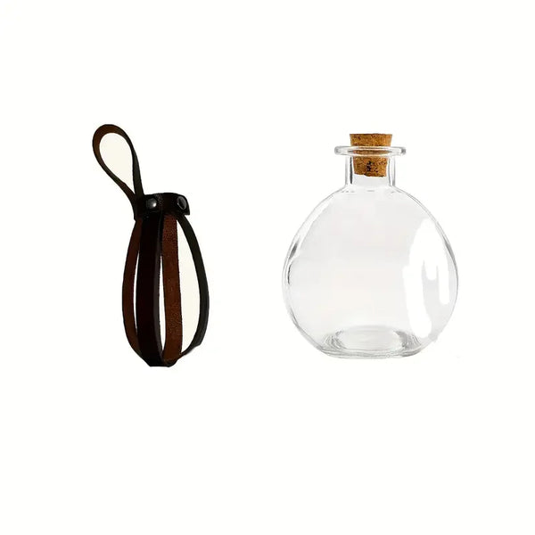 Medieval Potion Bottle Holder - Steampunk Witch Belt Accessory with Glass Bottles
