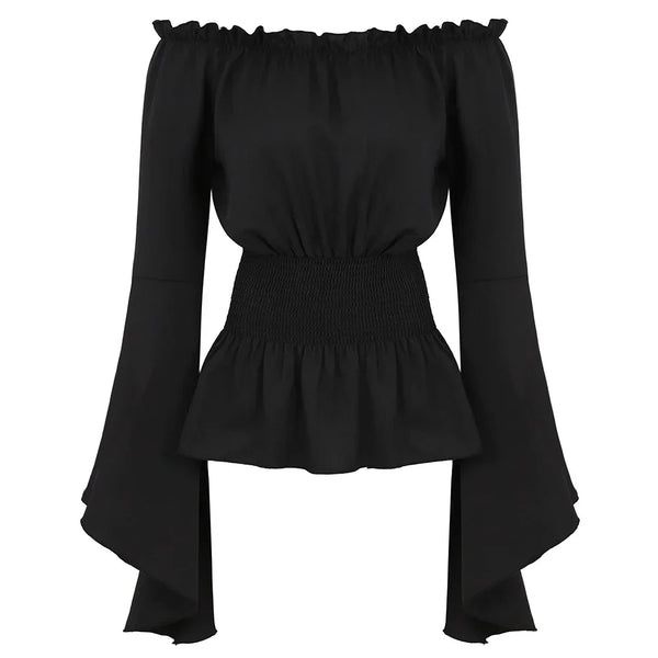 Medieval Renaissance Off-Shoulder Steampunk Cosplay Blouse