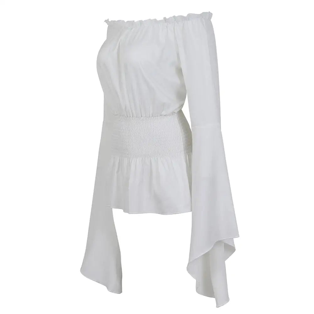 Medieval Renaissance Off-Shoulder Steampunk Cosplay Blouse