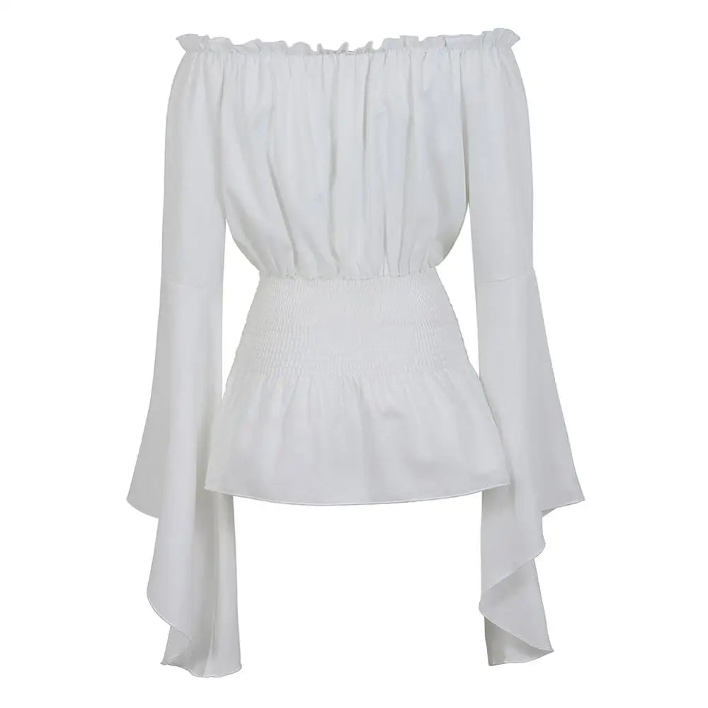 Medieval Renaissance Off-Shoulder Steampunk Cosplay Blouse Main image