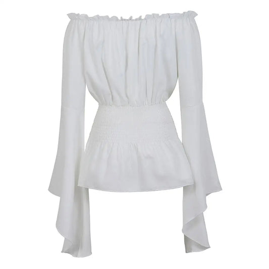 Medieval Renaissance Off-Shoulder Steampunk Cosplay Blouse