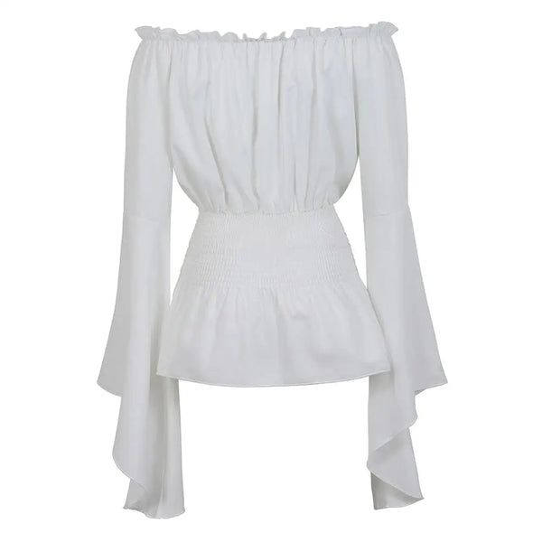 Medieval Renaissance Off-Shoulder Steampunk Cosplay Blouse