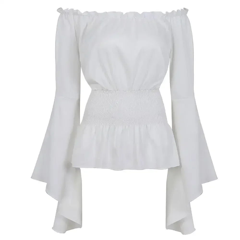 Medieval Renaissance Off-Shoulder Steampunk Cosplay Blouse