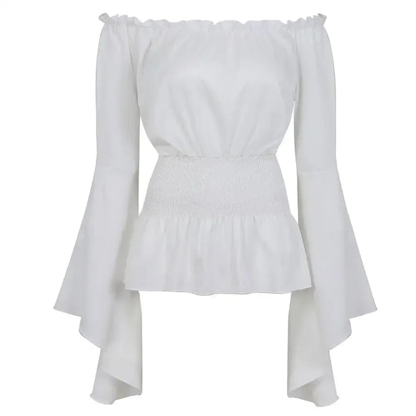 Medieval Renaissance Off-Shoulder Steampunk Cosplay Blouse