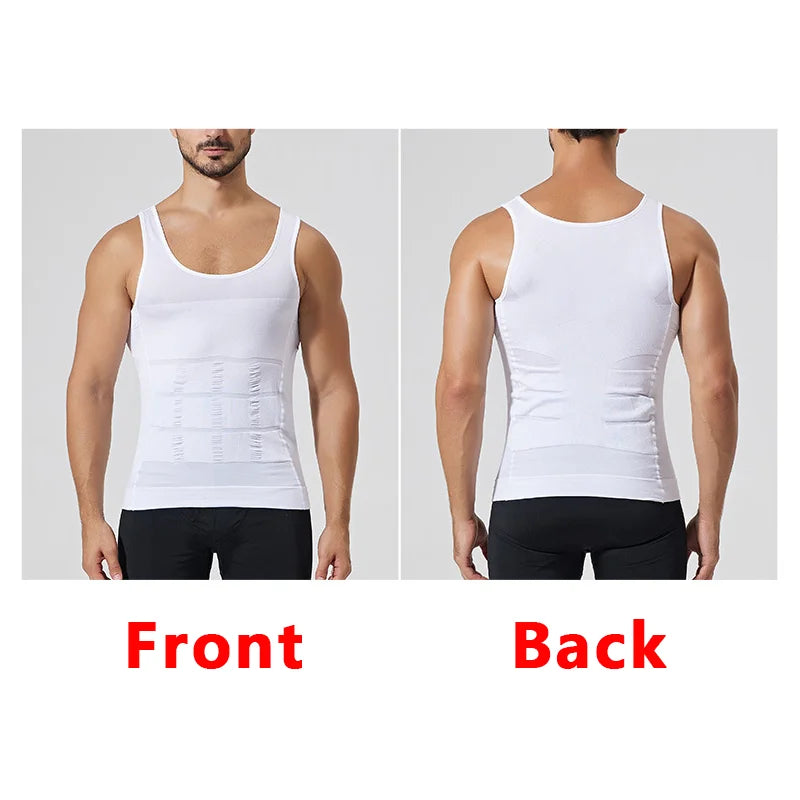 Men's Compression Slimming Vest - Body Shaper Tank Top Undershirt