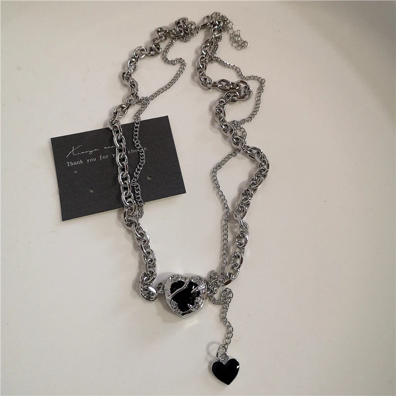 Multiple Style Gothic Hearts Stars Wiccan Necklace
