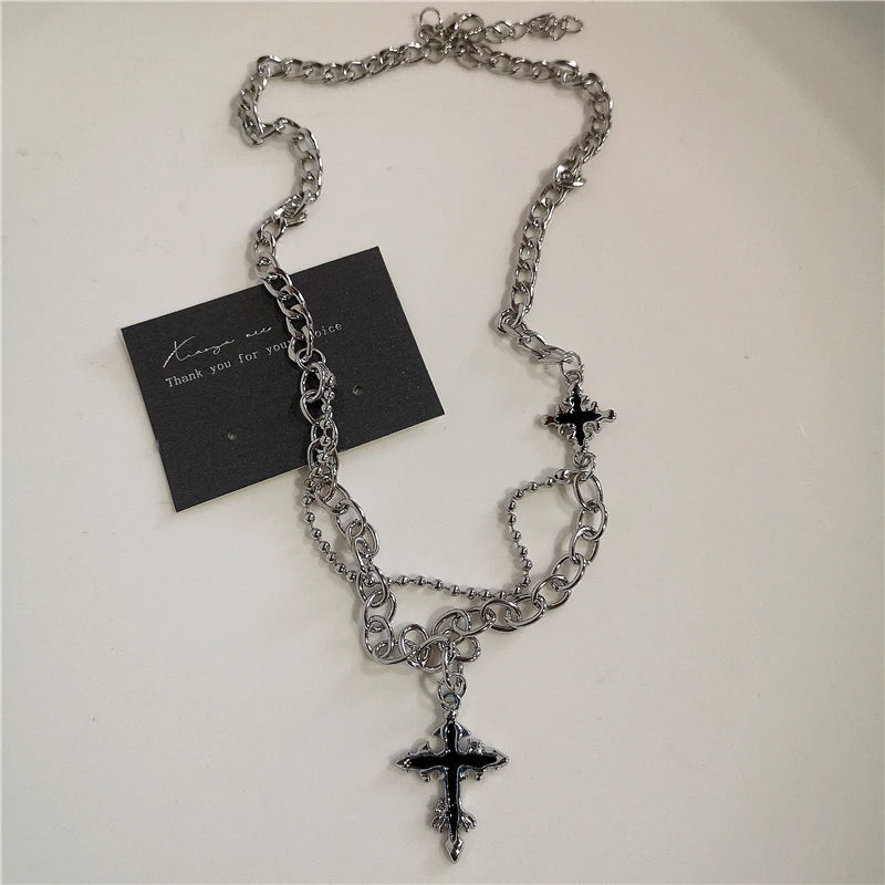 Multiple Style Gothic Hearts Stars Wiccan Necklace