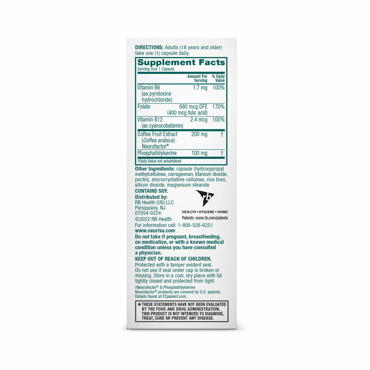 Neuriva Plus Brain Booster With Vitamin B6 & B12 Functionality, Memory and Focus Brain Stimulation