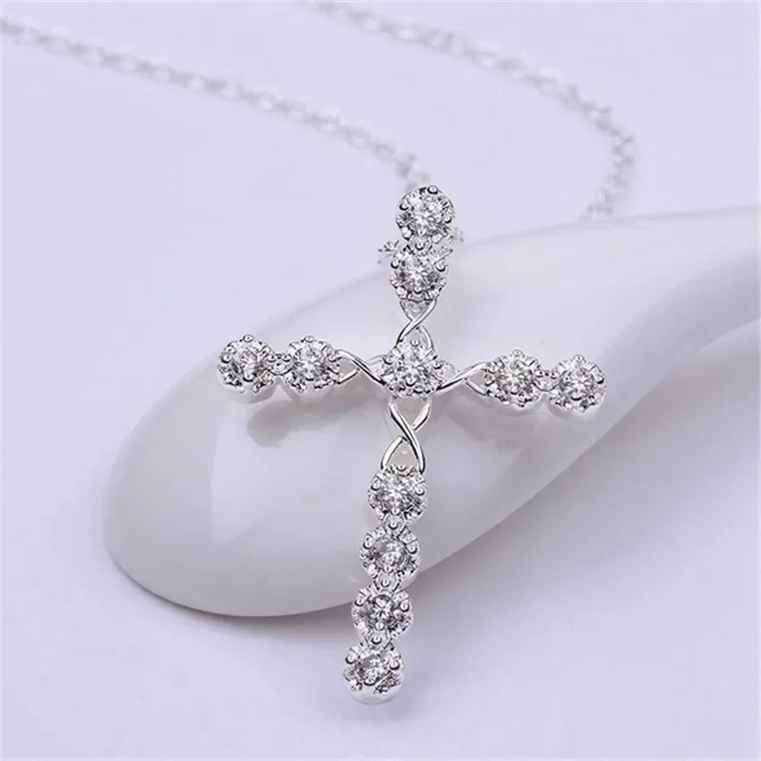 Noble Sterling Silver Cross Necklace