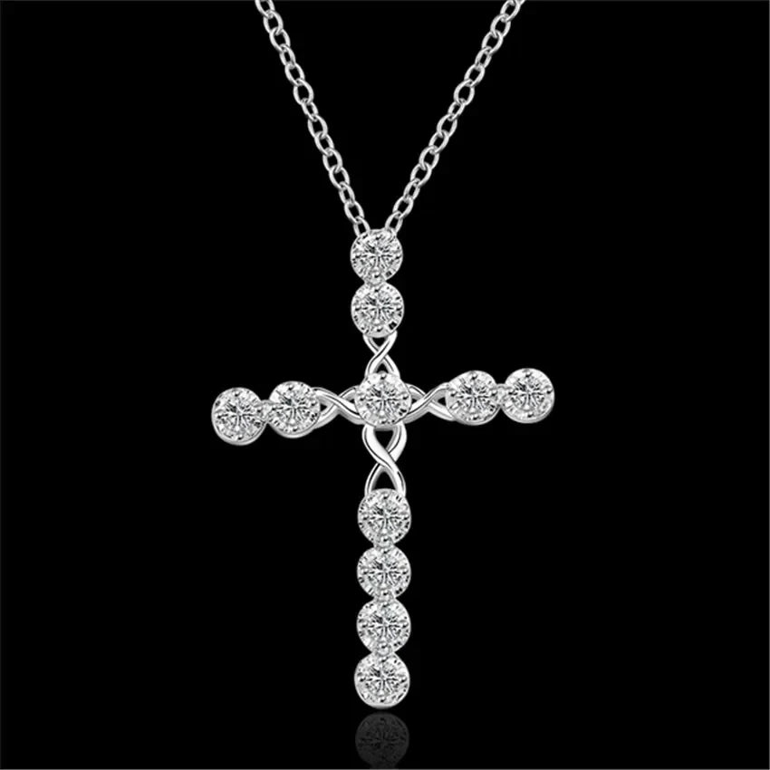 Noble Sterling Silver Cross Necklace Secondary image