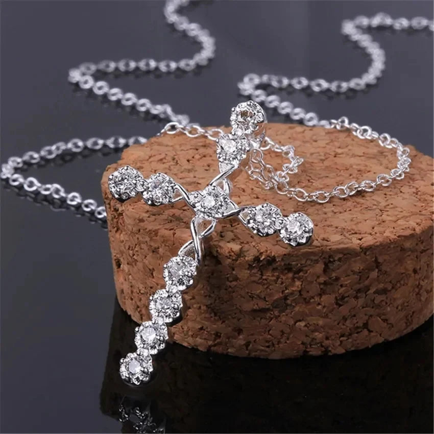 Noble Sterling Silver Cross Necklace