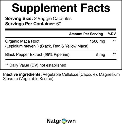 Organic High Libido Maca Powder Gelatinized Capsules