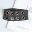 Punk Rock Headband - Wide Elastic Metal Eyelet Steampunk Hair Accessory