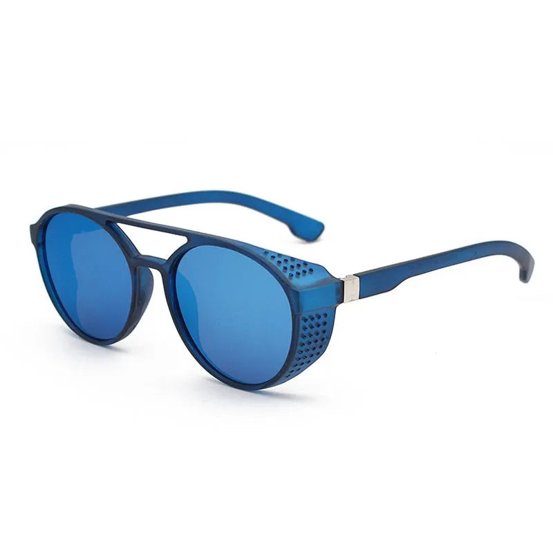 Round Vintage UV400 Steampunk Sunglasses - Retro