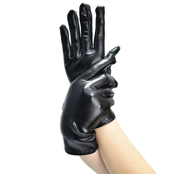 Sexy Cosplay Full Finger Black Gloves