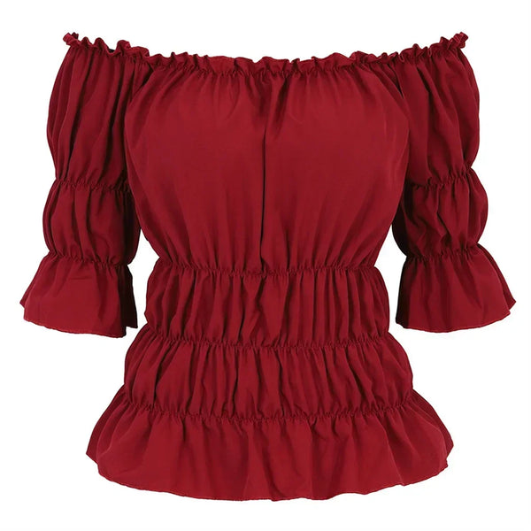 Short-Sleeved Medieval Renaissance Blouse